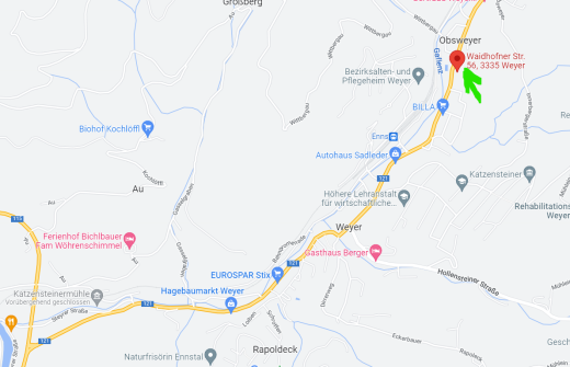 Anfahrtsweg Schießstätte